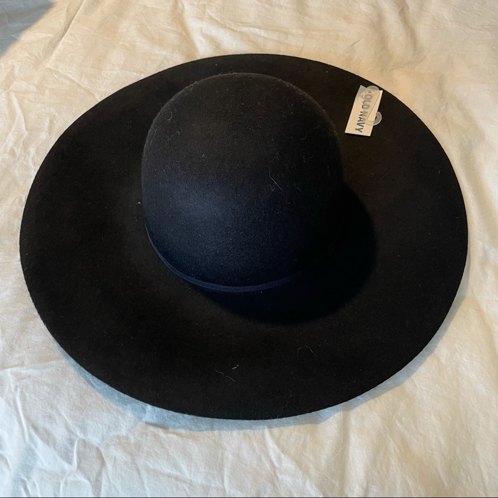 NWT Old Navy Wool Floppy Hat - Black